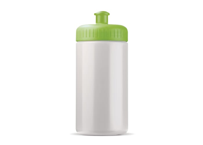 Bidon sport promotionnel Basic 500 ml Blanc et Vert clair